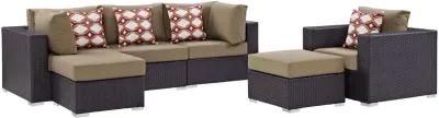 Convene 6 Piece Outdoor Patio Sectional Set