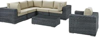 Summon 7 Piece Outdoor Patio Sunbrella® Sectional Set