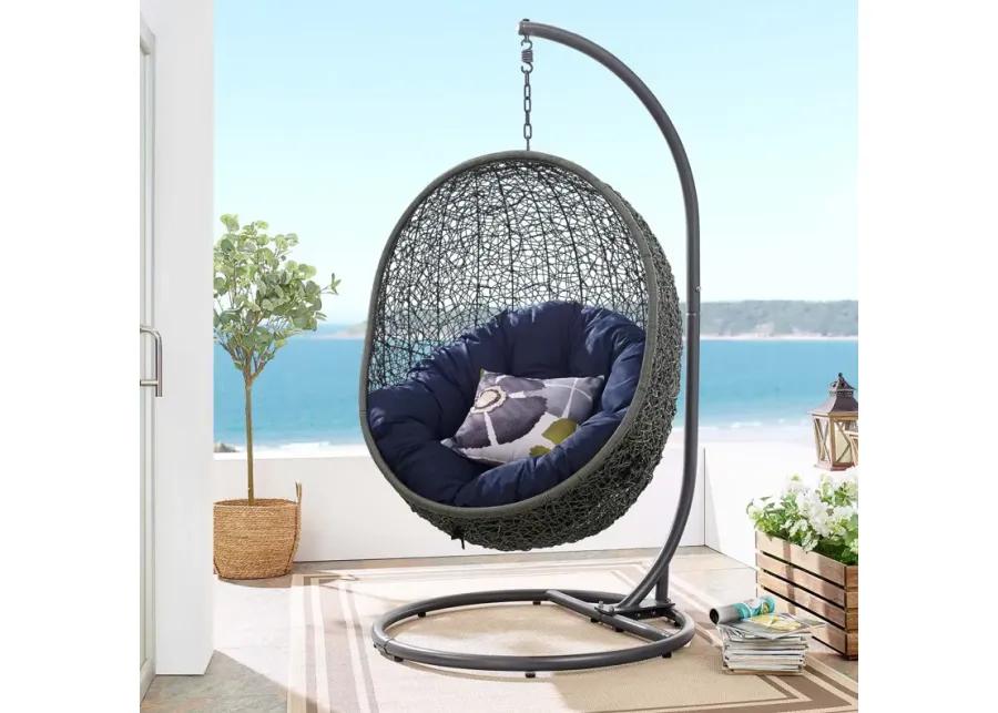 Hide Outdoor Patio Swing Chair With Stand