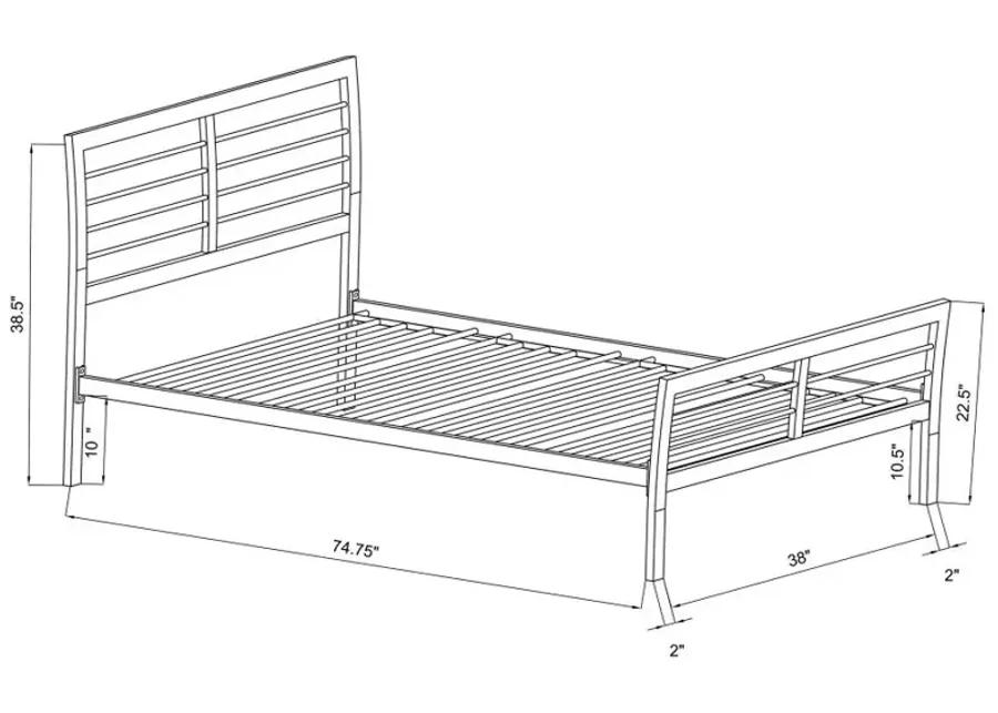 Cooper Twin Metal Bed Silver