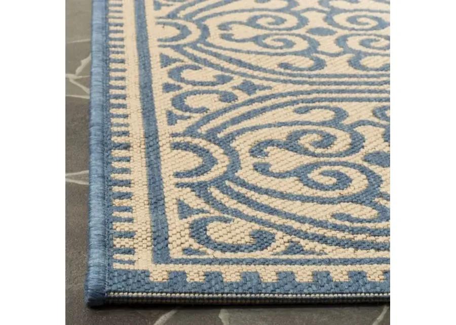 LINDEN 134 Collection LND134M-5 Blue / Creme 5'-3" X 7'-6"