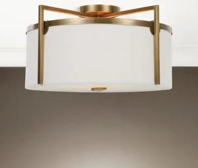 Colfax Brass 3 Light Semi Flush