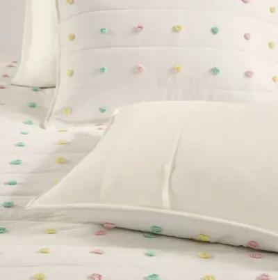 Urban Habitat Kids Callie Multi Pom Pom Cotton Jacquard Quilt Set with Throw Pillows