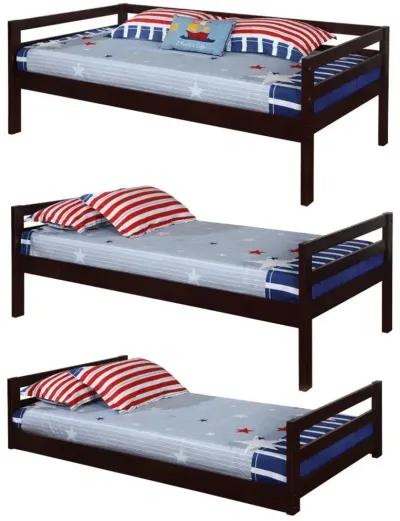 Sandler Twin Triple Bunk Bed Cappuccino