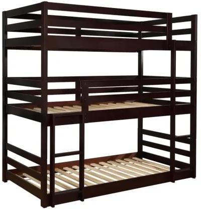 Sandler Twin Triple Bunk Bed Cappuccino