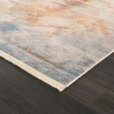 Hana Distressed Geometric Abstract Overlay Area Rug 9' x 12'