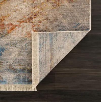 Hana Distressed Geometric Abstract Overlay Area Rug 9' x 12'