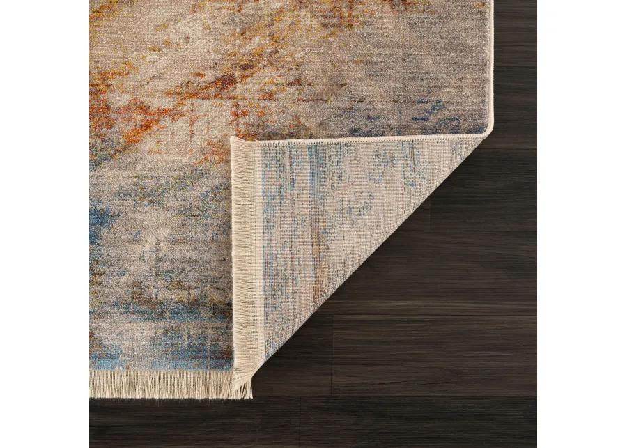 Hana Distressed Geometric Abstract Overlay Area Rug 9' x 12'