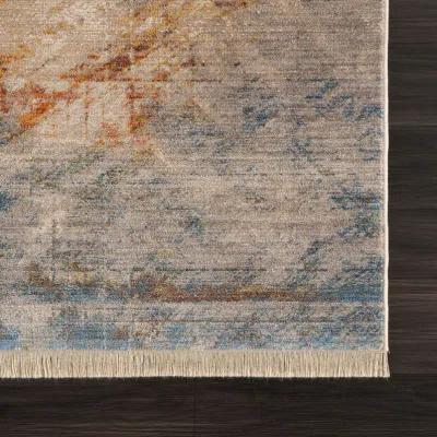 Hana Distressed Geometric Abstract Overlay Area Rug 9' x 12'