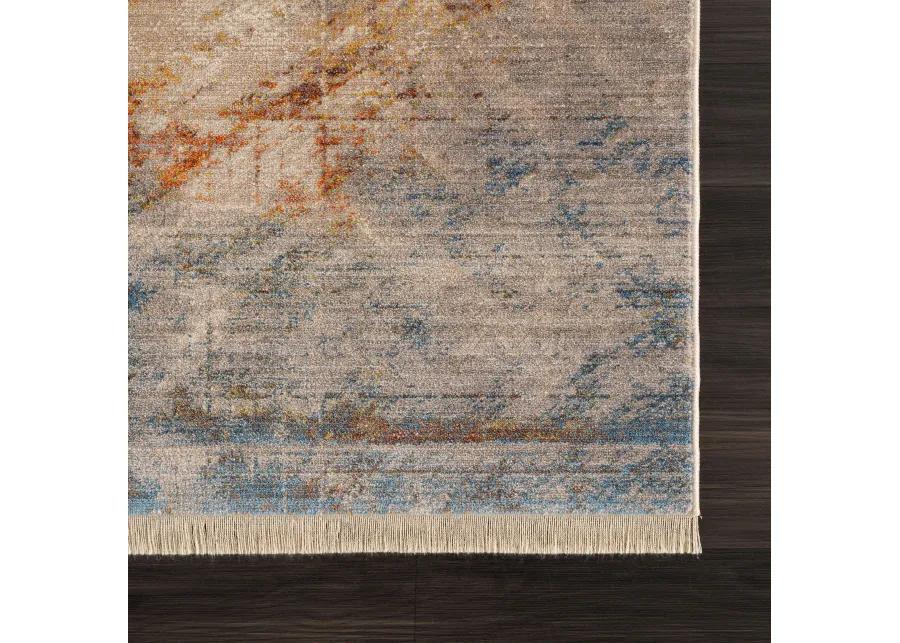 Hana Distressed Geometric Abstract Overlay Area Rug 9' x 12'