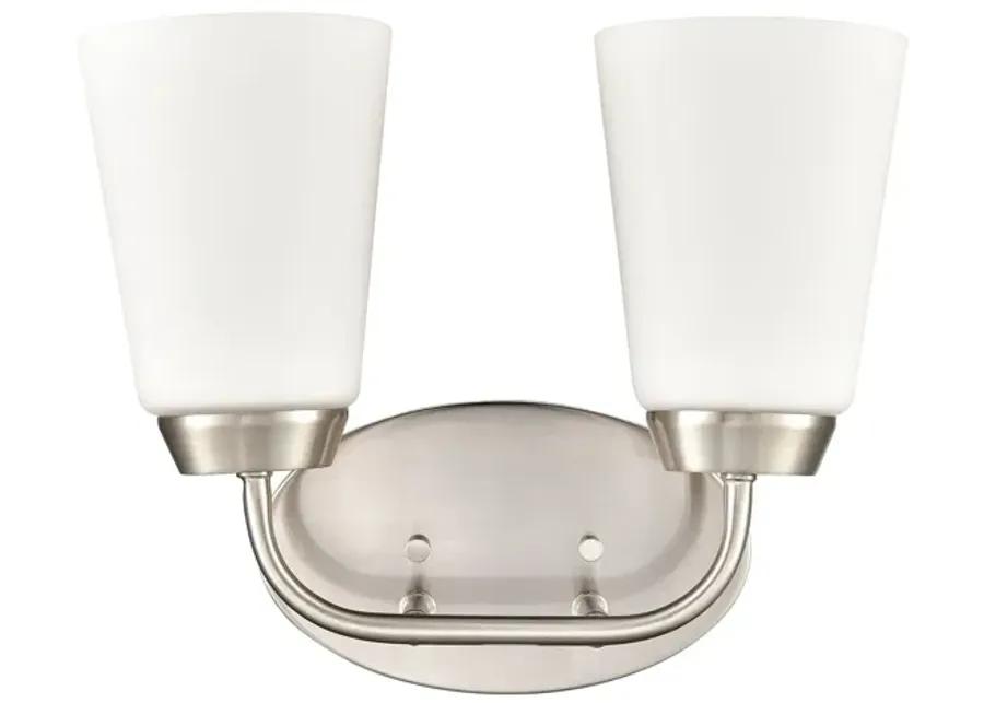 Winslow 12.5" Wide 2-Light Vanity Light - Brushed Nickel