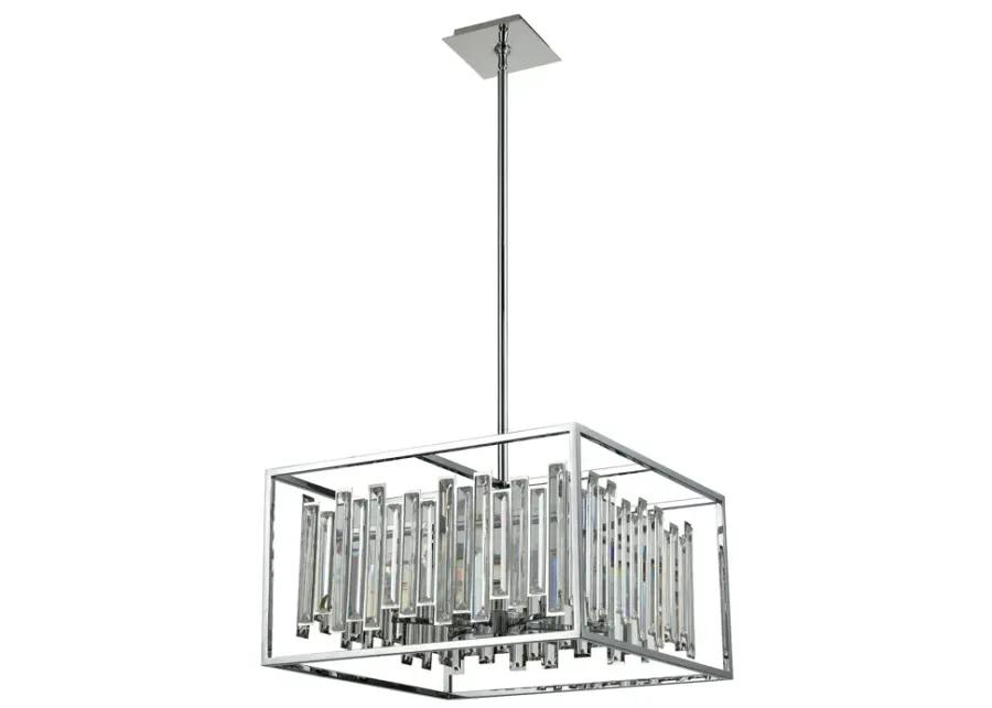 Rivona 6-Light Chandelier in Polished Chrome with Clear Crystal