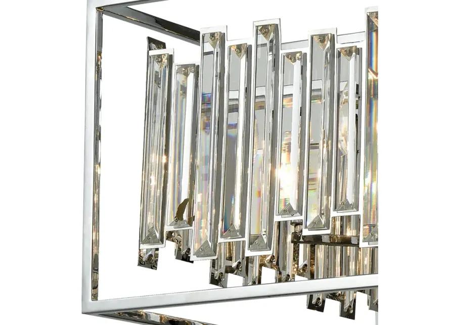 Rivona 6-Light Chandelier in Polished Chrome with Clear Crystal