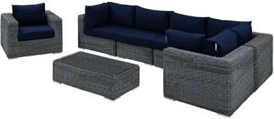 Summon 7 Piece Outdoor Patio Sunbrella® Sectional Set