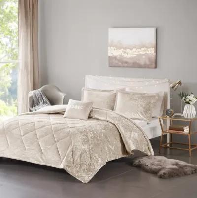 Velvet Duvet Cover Set with Throw Pillow