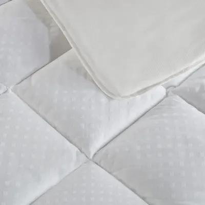 Croscill Signature White Dobby Cotton Waterproof Mattress Pad