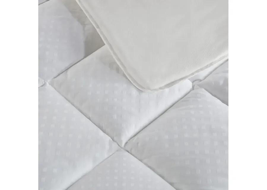 Croscill Signature White Dobby Cotton Waterproof Mattress Pad