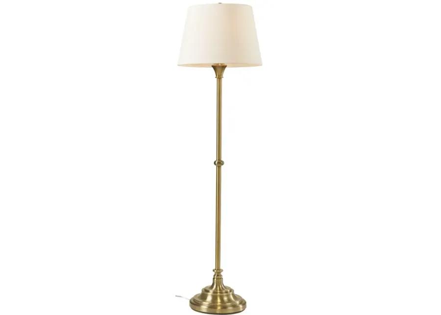 Martha Stewart Athena Antique Brass Floor Lamp 59"H