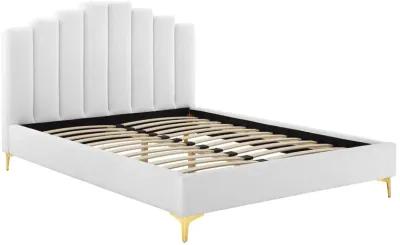 Olivia Queen Performance Velvet Platform Bed