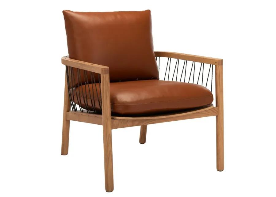 Caramel Midcentury Leathe Chair