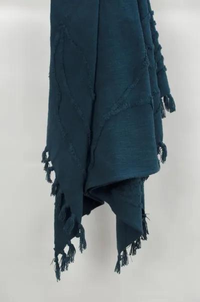 Botanical Dark Teal  Throw