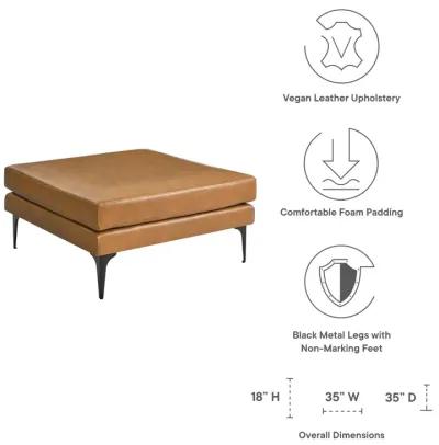 Evermore Vegan Leather Ottoman