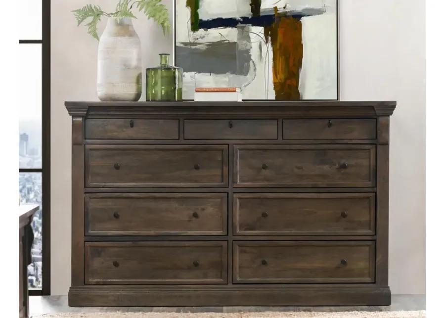 Adelaide Wood 9Dwr Dresser Cocoa Brown