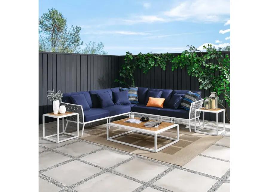 Stance 8 Piece Outdoor Patio Aluminum Sectional Sofa Set