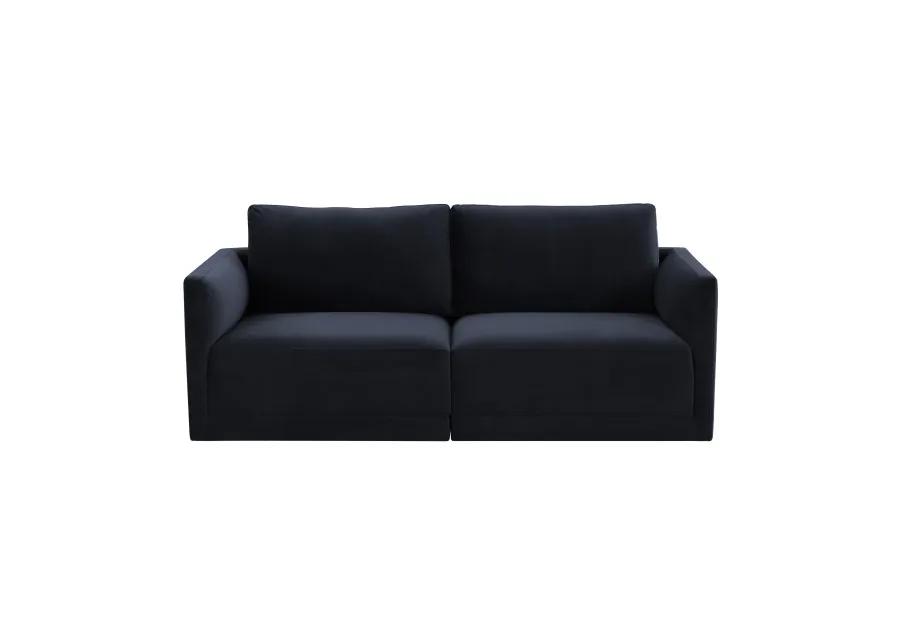 Willow Navy Modular Loveseat