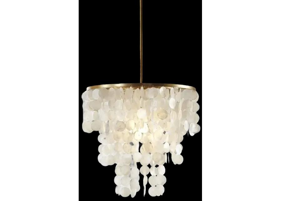 Urban Habitat Isla White Layered Capiz Chandelier