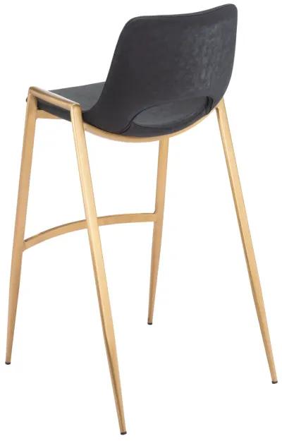 Desi Barstool (Set of 2) Black & Gold