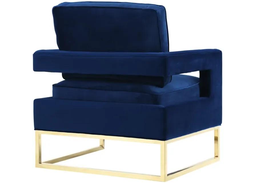 Avery Navy Velvet Chair