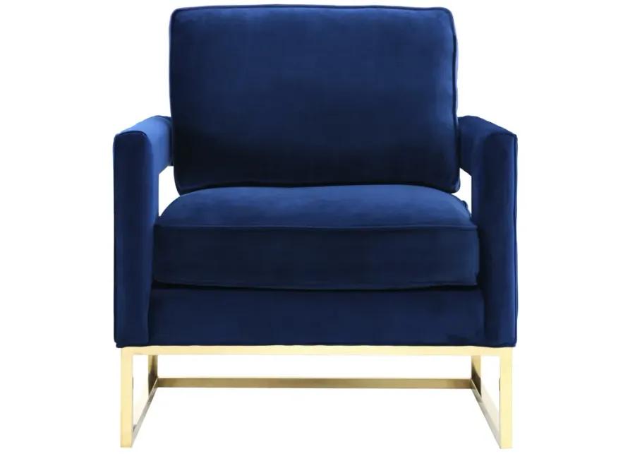 Avery Navy Velvet Chair