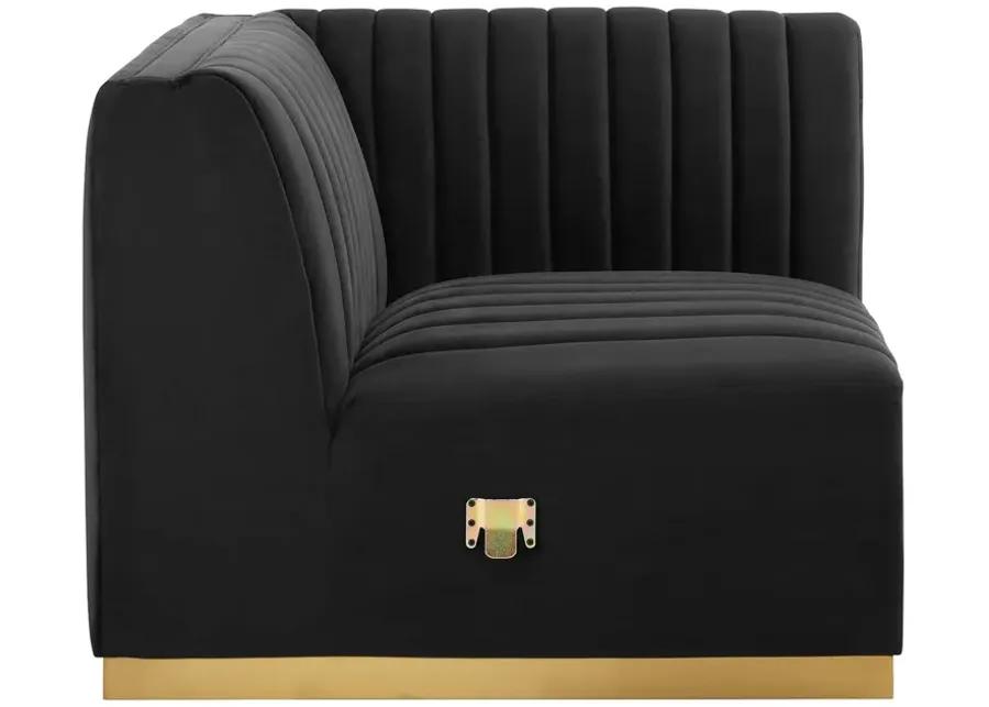 Conjure Channel Tufted Performance Velvet Right Corner Chair