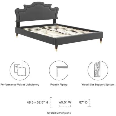 Neena Performance Velvet Queen Bed