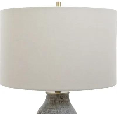 Monacan Gray Textured Table Lamp