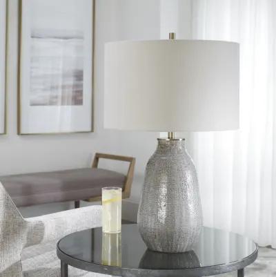 Monacan Gray Textured Table Lamp