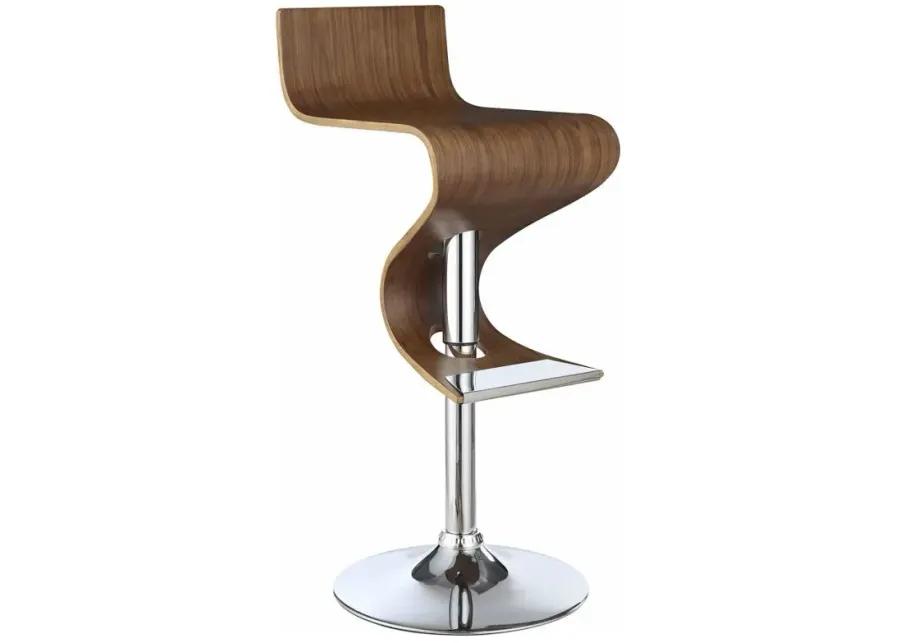 Aldershot Adjustable Bar Stool Walnut And Chrome