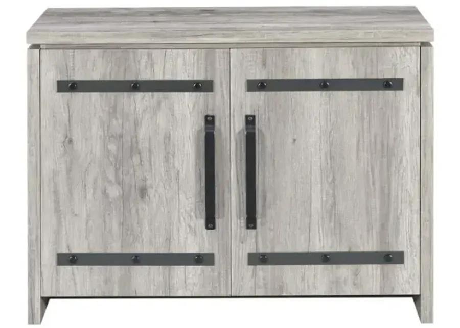 Enoch 2-door Accent Cabinet Grey Driftwood