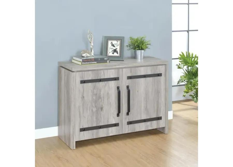 Enoch 2-door Accent Cabinet Grey Driftwood