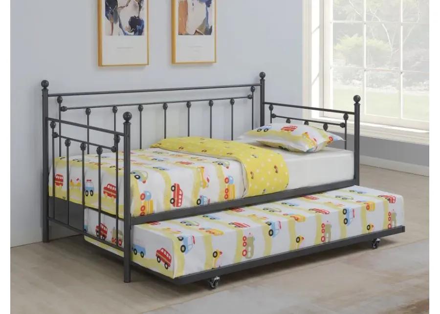 Nocus Spindle Metal Twin Daybed with Trundle