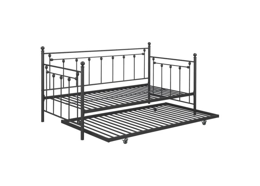 Nocus Spindle Metal Twin Daybed with Trundle