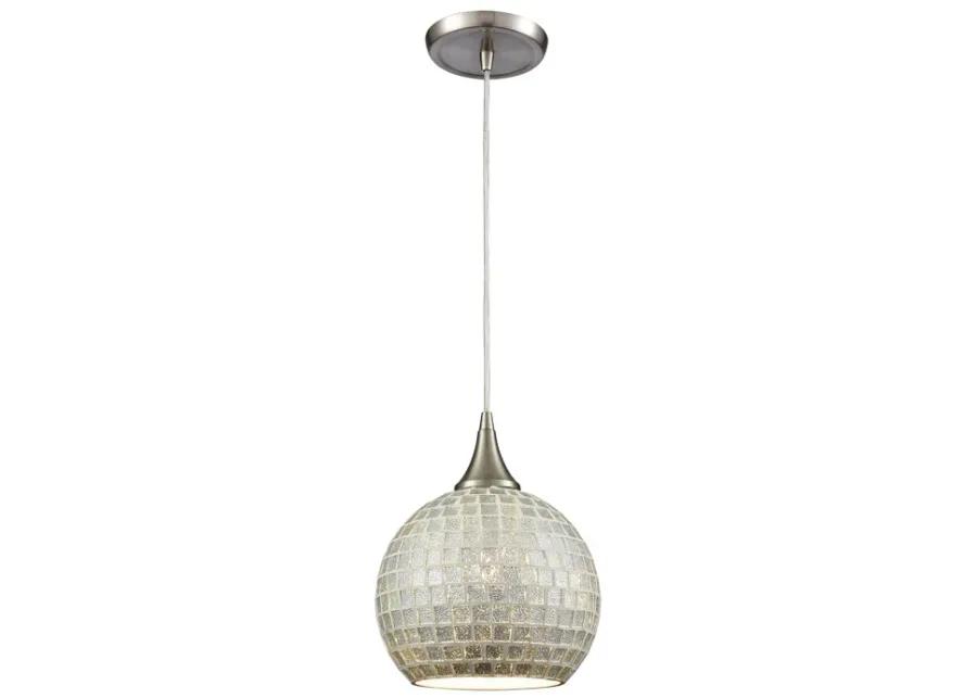 Fusion 8" Wide 1-Light Mini Pendant - Satin Nickel