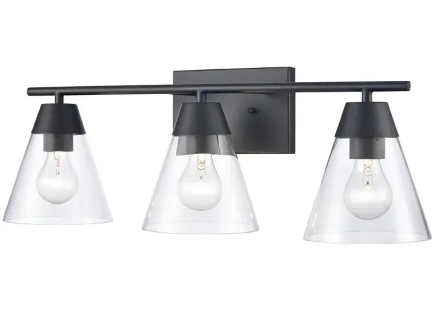 Vivica 24'' Wide 3-Light Vanity Light - Matte Black