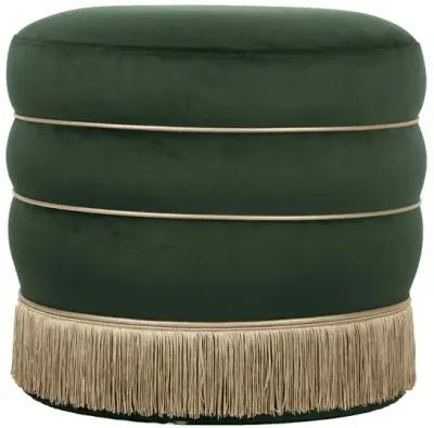 Lakka Green Velvet Ottoman