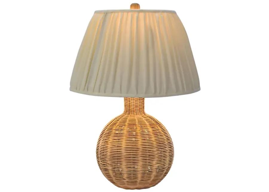 Pallora Cream & Natural Rattan Table Lamp