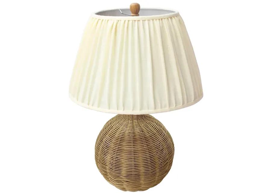 Pallora Cream & Natural Rattan Table Lamp