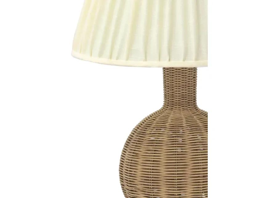 Pallora Cream & Natural Rattan Table Lamp