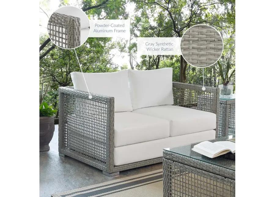 Aura Outdoor Patio Wicker Rattan Loveseat