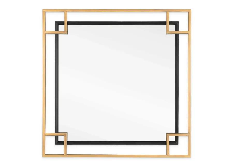 Mavis 22" Square Metal Wall Mirror